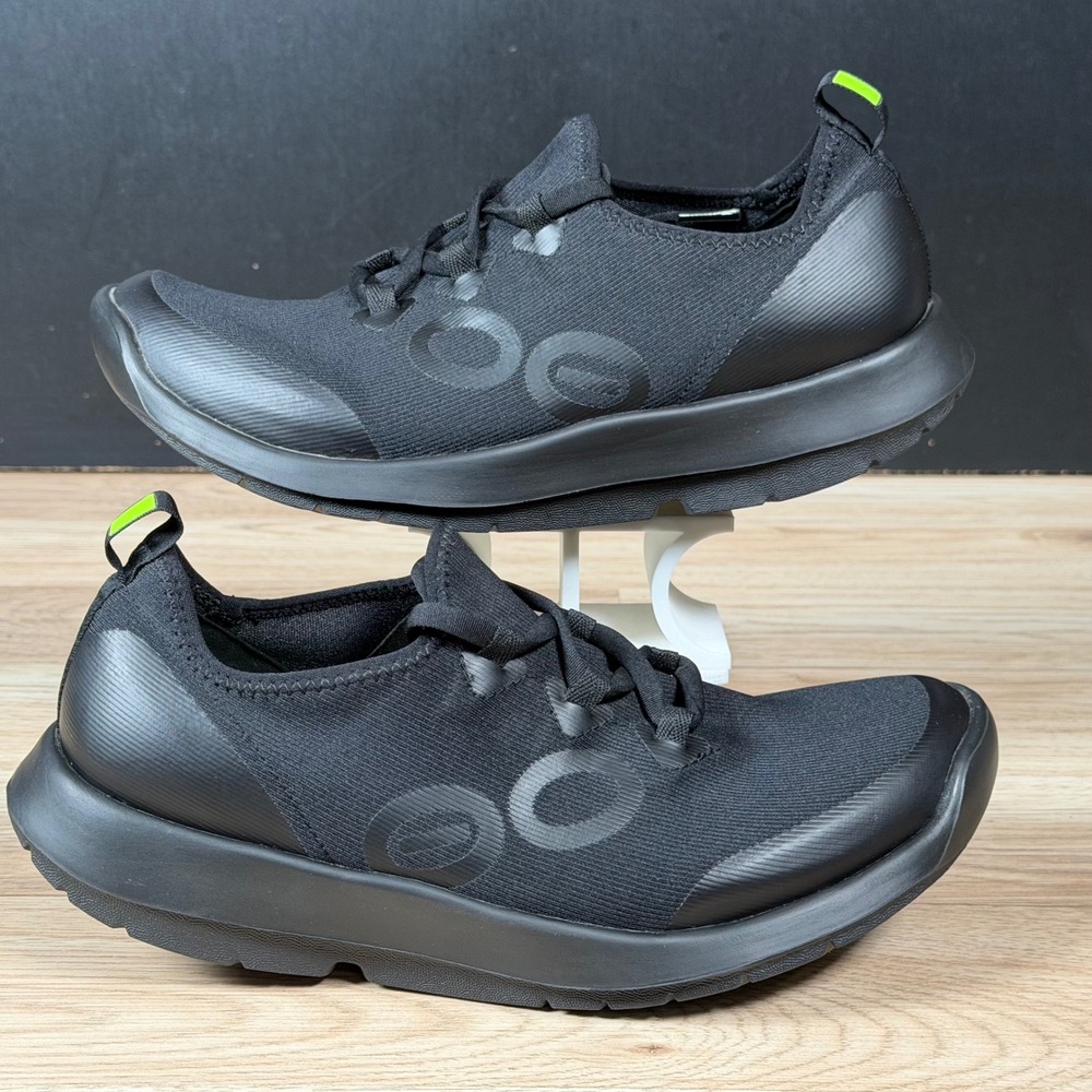 OOFOS OOmg Sport LS Low Shoes Men Size 9 Black Recovery Casual Athletic Sneakers